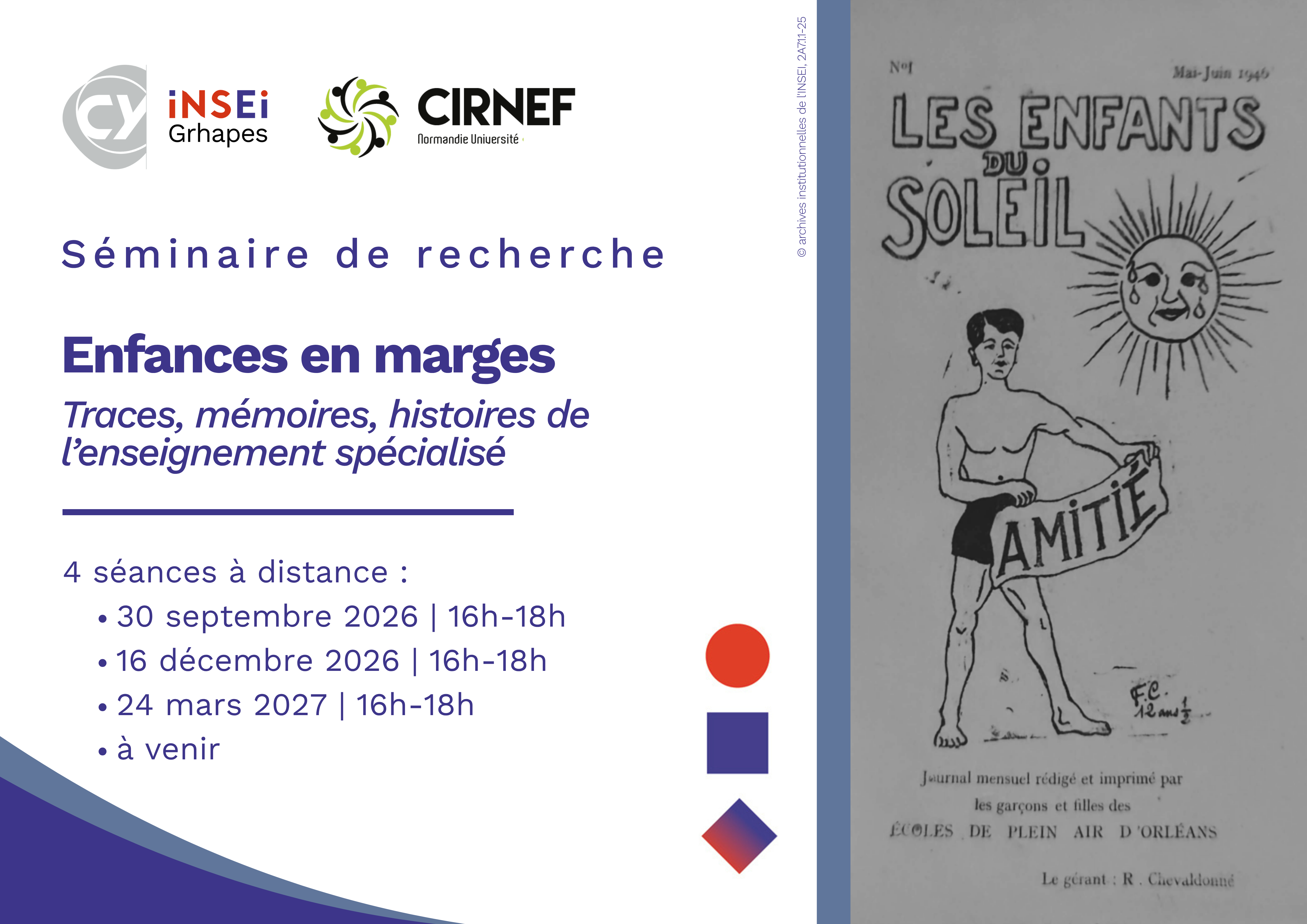 Logo de la l'article Evènements universitaires&nbsp;: colloques, journées d’étude, séminaires