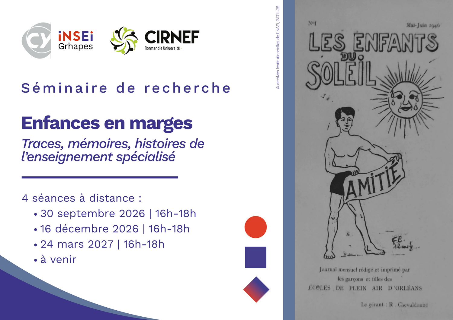 Logo de la l'article Séminaires 2026-27 